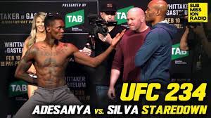 Check spelling or type a new query. Ufc 234 Israel Adesanya Vs Anderson Silva Weigh In Staredown Youtube