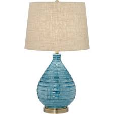 Check spelling or type a new query. 360 Lighting Mid Century Modern Table Lamp Textured Ceramic Sky Blue Glaze Linen Fabric Tapered Drum Shade For Living Room Bedroom Target