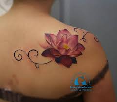 This intricate tattoo design of a lotus flower is just perfect and gorgeous on the arm. 39 Lotus Tattoos On Shoulder