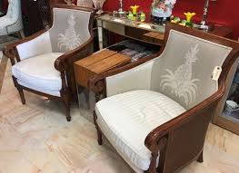 Tommy Bahama Pair Of Tommy Bahama Living Room Chairs Part 19th C French And Part Tropics With Caned Sides Scr Lexington Furniture Selling Furniture Furniture