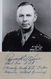 General Raymond S. McLAIN WW II XXX Corps Commander Signed Autograph &  Letter