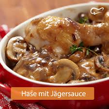 Hase Mit Jagersauce Rezept Rezept Rezepte Huhnerkeulen Rezept Rezepte Mit Pilzen