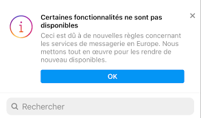 Je viens d'ouvrir un compte instagram. Instagram Impossible D Envoyer Des Dm Nouvelles Regles En Europe