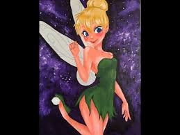How To Paint Tinkerbell Acrylic Youtube Painting Peter Pan Painting Acrylic Painting For Beginners