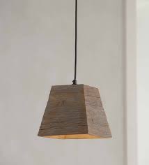 This Pendant Light Is Full Of Unique Character And Rustic Charm Handmade In India It Features Respon Wood Pendant Light Square Pendant Lighting Pendant Light
