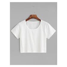Black And White Crop Top Clipart White Plain Crop T Shirt 7 99 Liked On Polyvore Featuring Tops T Shirts Crop Tee White T Shirt Crop T Cropped White Tee Crop Top And Shorts Crop Shirt