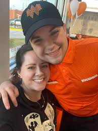 Friends and family night at Corbin's new job.