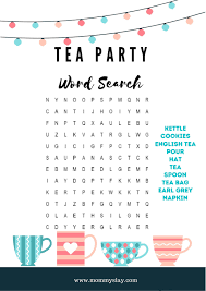 Tea Party Themed Word Search And Tea Party Themed Unscramble By Daysgarbs On Etsy Tea Party Games Tea Party Tea Party Activities
