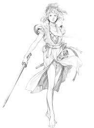 Girl With Chinese Sword Sword Poses Warrior Drawing Drawing Poses