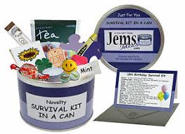 The 18th birthday is perhaps the most emotive. 18th Birthday Survival Kit In A Can Gift For Him Her Boys Girls Son Daughter Ebay