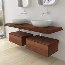 Mobili Bagno Composizione Sequoia Mobile Lavabo Completo Il Kit Comprende Mensola Lavabo Reggimensole Cassett Mobile Bagno Bagno Legno Arredamento Bagno