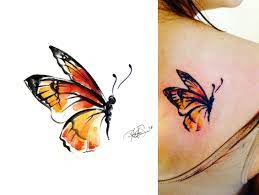 I Find That People Pin My Watercolor Paintings All The Time For Tattoo Inspiration And I Truly Don Watercolor Butterfly Tattoo Butterfly Tattoo Monarch Tattoo