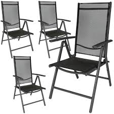 Chairs that recline are typically firmer and sit up higher. Tectake 4 Aluminium Garden Chairs Reclining Garden Chairs Garden Recliners Outdoor Chairs Black Anthracite On Onbuy