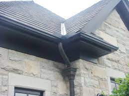 Click to add item 12 x 12' universal triple 4 solid vinyl soffit to your list. Black Aluminum Soffit Fascia And Trough Supplied By Gentek Exterior House Colors Exterior Brick House Paint Exterior