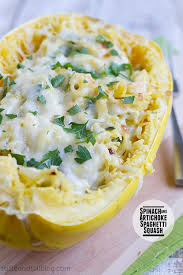 Spinach Artichoke Spaghetti Squash Recipe Taste And Tell Recipe Recipes Cooking Recipes Squash Recipes