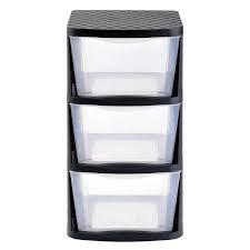 Black And Yellow Totes Home Depot Muscle Rack 3 Drawer Clear Plastic Storage Tower With Black Frame Pdt3 The Home Depot In 2020 Plastic Storage Bins Plastic Drawers Plastic Storage