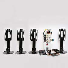 The lippert electronic leveling system is controlled electronically from the driver's seat of the coach. Class A Eq Smart Level 4 Pt System Equalizer Systems