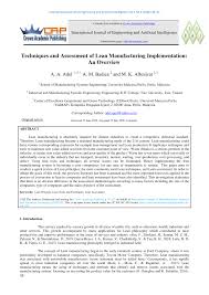 2.1.1 kerja kursus pengajian am wajib diambil oleh semua calon. Pdf Techniques And Assessment Of Lean Manufacturing Implementation An Overview