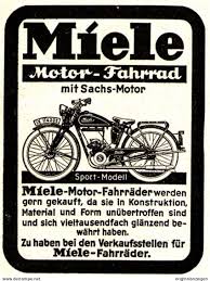 Original Werbung Anzeige 1938 Miele Motor Fahrrad Motorrad Ca 45 X 60 Mm Werbung Motorfahrrad Fahrrad Motorrad