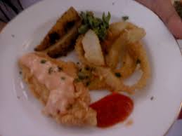 Fish Chips With Onion Ring With Tartar Sauce