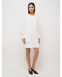 Shop dresses with pockets at myer. Max Mara Zampa Cady Mini Dress W Front Pockets In White Lyst