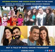 This content is under fair. Cricketnmore Anushka Sharma And Sakshi Dhoni Are School Facebook