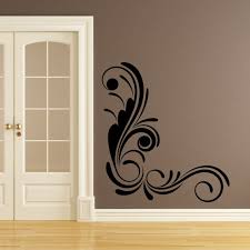 Floral Corner Flowers Wall Art Sticker Wall Decal Transfers Citazioni Carta Da Parati Carta Da Parati Parete
