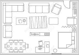 Single dining space home plans are trending, but if you enjoy entertaining often you may prefer a house plan with a separate formal dining room. Set Of Icons For Architectural Plans Drawing Furniture Living Room Bedroom Dining Room Vector Graphics Royalty Free Cliparts Vectors And Stock Illustration Image 84424756