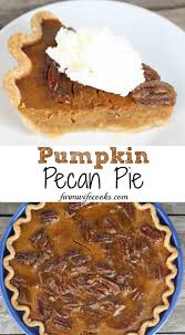 This Pumpkin Pecan Pie Is The Best Of Both Of The Traditional Holiday Pies Pumpkin And Pecan Combined A Must Ha Holiday Desserts Pecan Recipes Pumpkin Pecan