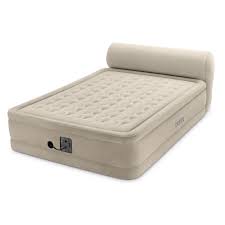 Product title air comfort camp mate queen size air mattress average rating: Intex Queen 18 Dura Beam Ultra Plush Headboard Airbed Mattress With Internal Pump Walmart Com In 2021 Air Bed Plush Headboards Headboard