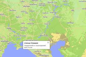 Координатами центра региона согласно данным геолокации считается точка 44.3368 по широте и 39.1308 по долготе. Karta Otradnaya S Ulicami