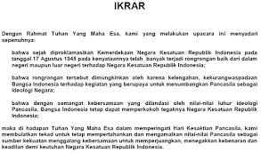 Pelatihan peningkatan kompetensi guru di kampung tua segeram, kab.natuna, provinsi kepulauan riau. Naskah Ikrar Hari Kesaktian Pancasila Idn Paperplane