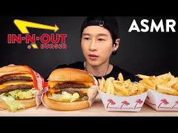 Fast Food Asmr Youtube In N Out Burger Burger Asmr