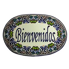 This opens in a new window. Novica Talavera Ceramic Welcome Signs Blue And White Bienvenidos Buy Online At Best Price In Uae Amazon Ae