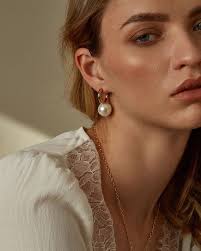 Pearl Drop Hoops Large Pearl Hoops Hoop Pearl Earrings, 47% OFF