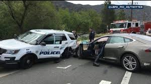 A fiery tesla crash killed two people outside of houston. Tesla S Autopilot Woes Continue With Laguna Beach Police Car Crash Abc News