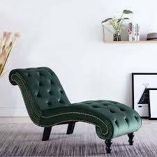 Enhance your home decor with this unique chaise lounge chair. Vidaxl Chaise Lounge Green Velvet Crazy Sales