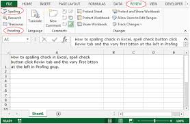 Proofing In Excel 2010