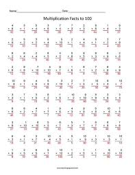 Find it here … multiplication facts 1 to 100 read more » 100 Multiplication Facts To 100 F Teaching Squared