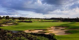 In a futuristic world where the polar ice caps have melted and made earth a liquid planet, a beautiful barmaid rescues a mutant seafarer from a floating island prison. Golf Resorts Of The World