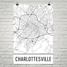 Charlottesville Va Map Charlottesville Print Charlottesville Virginia Art Charlottesville Wall Art Map Of Charlottesville Va Gift City Map Art City Wall Art Spring Wall Art