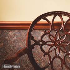 The first step to this bathroom makeover is to install a chair rail. How To Install A Chair Rail Molding Diy Family Handyman