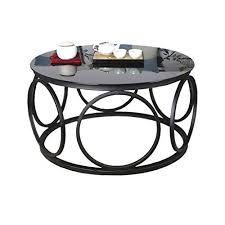 Tempered Glass Sofa Table Nordic Living Room Black Coffee Table Iron Art Side Table Round Corner Table Off Coffee Table Black Coffee Tables Nordic Living Room