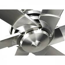 Extra large 96 ceiling fan, damp rated for outdoor or indoor use. Progress Lighting Huff Collection Indoor Outdoor 96 Inch Six Blade Brushed Nickel Ceiling Fan P250030 009