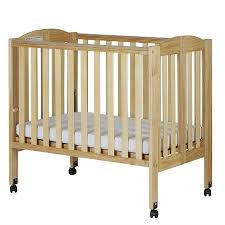 Dream On Me 2 In 1 Folding Portable Mini Crib Natural Walmart Com Portable Crib Cribs Mini Crib