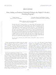 The positive results for each level of the triple p system provide empirical support for a blending of universal and targeted parenting interventions to . Pdf Does Adding An Emotion Component Enhance The Triple P Positive Parenting Program Matthew Sanders Karen Salmon And Josie Hammington Academia Edu