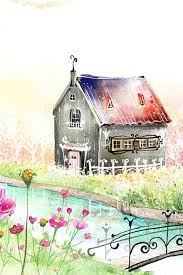 I left my fairy garden behind in idaho. Wallpaper Spring Garden House Beautiful Painting 1920x1200 Hd Picture Image