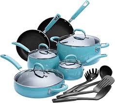 Porcelain enamel cookware set is best choice. Cookware Aluminum Essential Pots And Pans
