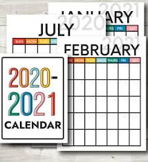 Updated 2020 2021 Calendar In 2020 Printable Calendar 2021 Calendar Student Binders