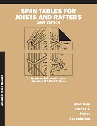 2005 span tables for joists and rafters